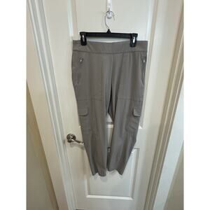 Athleta Trekkie Cargo Pants Womens Size 12 Gray Lightweight Hiking Travel